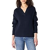 Amazon Essentials Women's Regular-Fit Midweight Cotton Polo Pullover Sweater