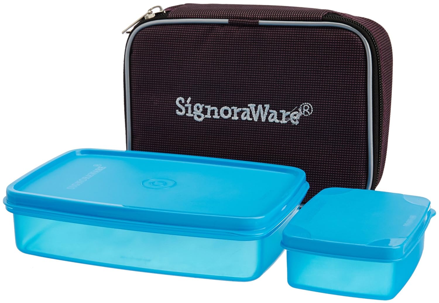 Buy Signoraware Compact Small Lunch Box with Bag, T Blue Online at Low