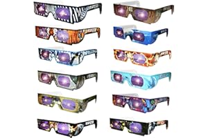 AMERICAN PAPER OPTICS Holographic Wild Eyes Animal 3D Glasses Set of 12
