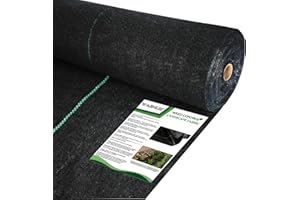 WAENLIR 5oz 20 Year 4ft x100ft Heavy Duty Weed Barrier Landscape Fabric, Sturdy Weed Blocker Cover, Outdoor Gardening Weed Control Mat 4ft x100ft