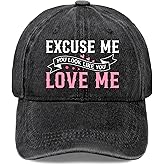 Excuse Me You Look Like You Love Me Hat for Women Classic Washed Distressed