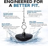 Smith’s 38.5-40mm Black Plug & Chain for Sink Bath Pre-Assembled 48cm view 3