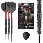 Target Darts Scope Steel Tip Swiss Point Darts, 90% Tungsten Dart Set | Steel Tip Dart, Red &amp; Black Darts, Professional Dart Set with Swiss Points &amp; Tool | Barrel 01/02/03/04 &ndash;21G/22G/23G/24G/25G