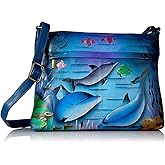 Anna by Anuschka Women's Genuine Leather Medium Crossbody with External Zipper Pocket