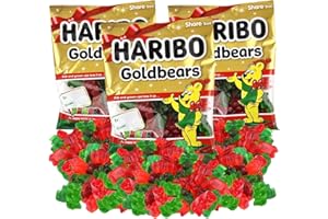 GEEOOLLAH Gold Bears Gummy Bears – Chewy Green and Red Holiday Gummy Candy - Christmas Edition - Festive Stocking Stuffer Candy – (Bundle of 3)