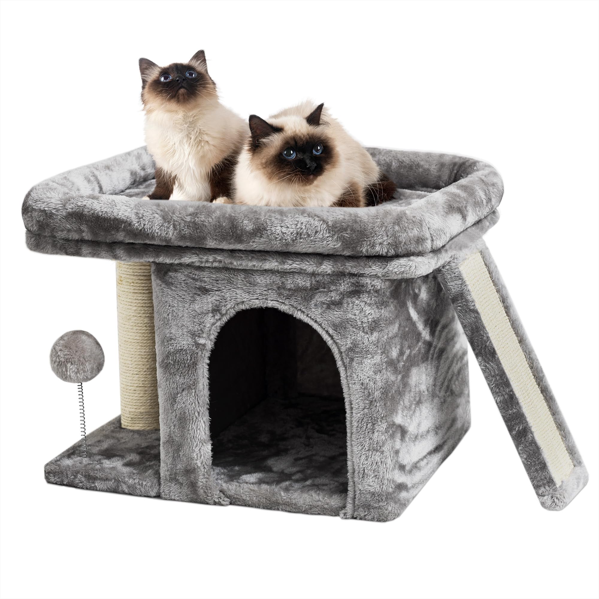 SYANDLVY Cat Tree for Large Cats, Modern Cat Activity Tower with