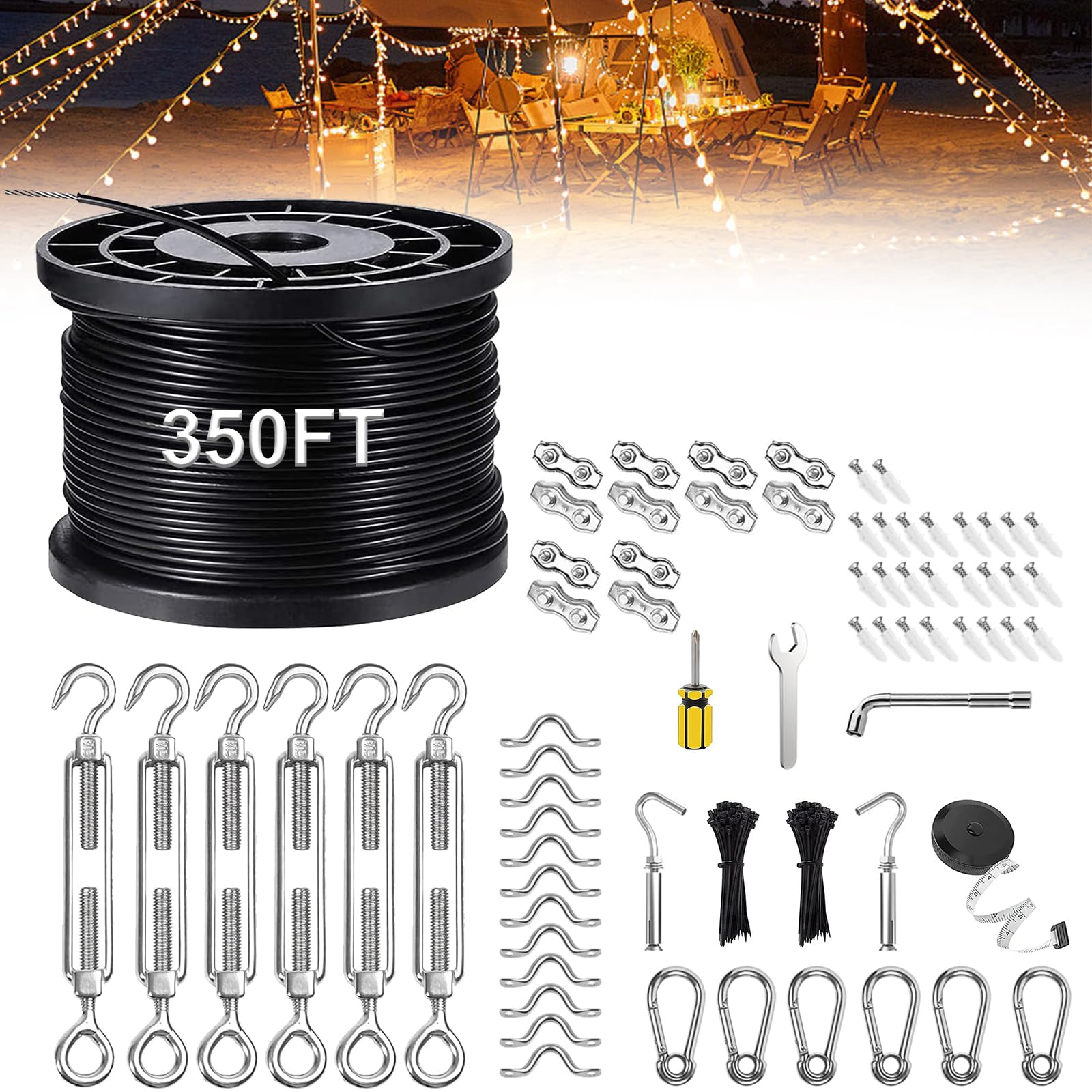 UGarden Upgraded Outdoor String Light Hanging