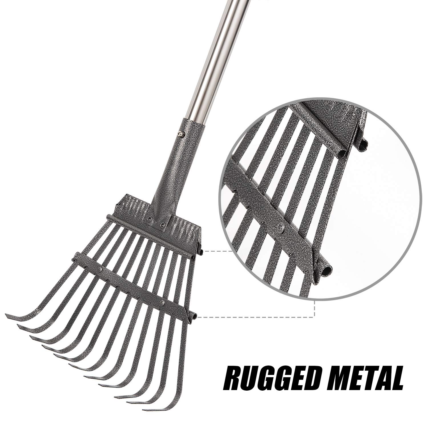 Garden Rake -Small Leaves Rakes for Gardening - Image 5