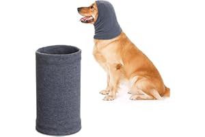 Quiet Ears for Dogs, Rbenxia 1 Piece Dog Ear Cover Hoodies Dog Ear Muffs Headband Noise Ear Protection Warm Winter Ear Scarf (Grey, Small)