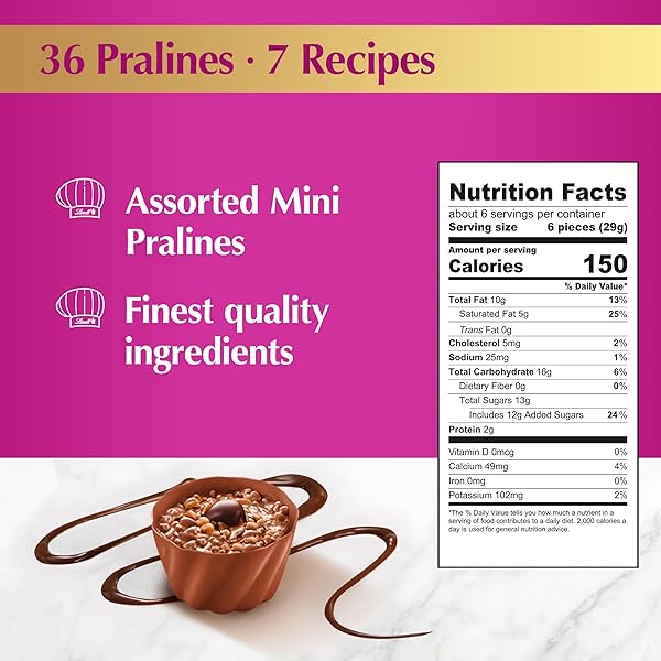 LINDT MINI PRALINES, ASSORTED CHOCOLATE CANDY PRALINES WITH PREMIUM FILLING, GREAT FOR GIFT GIVING, 6.2 OZ. GIFT BOX