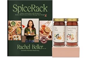RACHEL BELLER'S POWER PANTRY SpiceRack Book Bundle: Nutrition Plan to Reduce Breast Cancer Risk & Manage Your Weight by Rachel Beller + 2 Organic Spice Blends