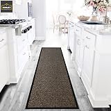 Homatz Hallway Runner Rug Brown 60x120cm Non-Slip Heavy Duty Backing view 2