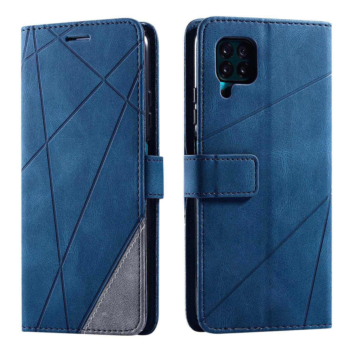 SONWO Case for Huawei P40 Lite Case, Premium Leather Flip Wallet Case Magnetic Closure Card Slots Kickstand Phone Case for Huawei P40 Lite, Blue