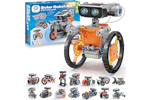 Sillbird Solar Robot Building Kit STEM Gift for Boys Aged 8-13, 15-in-1 DIY Science Educational Robotic Toy for Kids Teens Bi