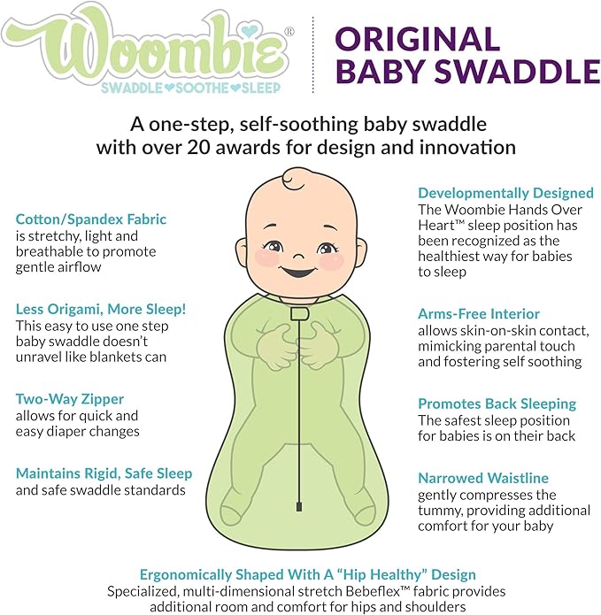 woombie original baby swaddle