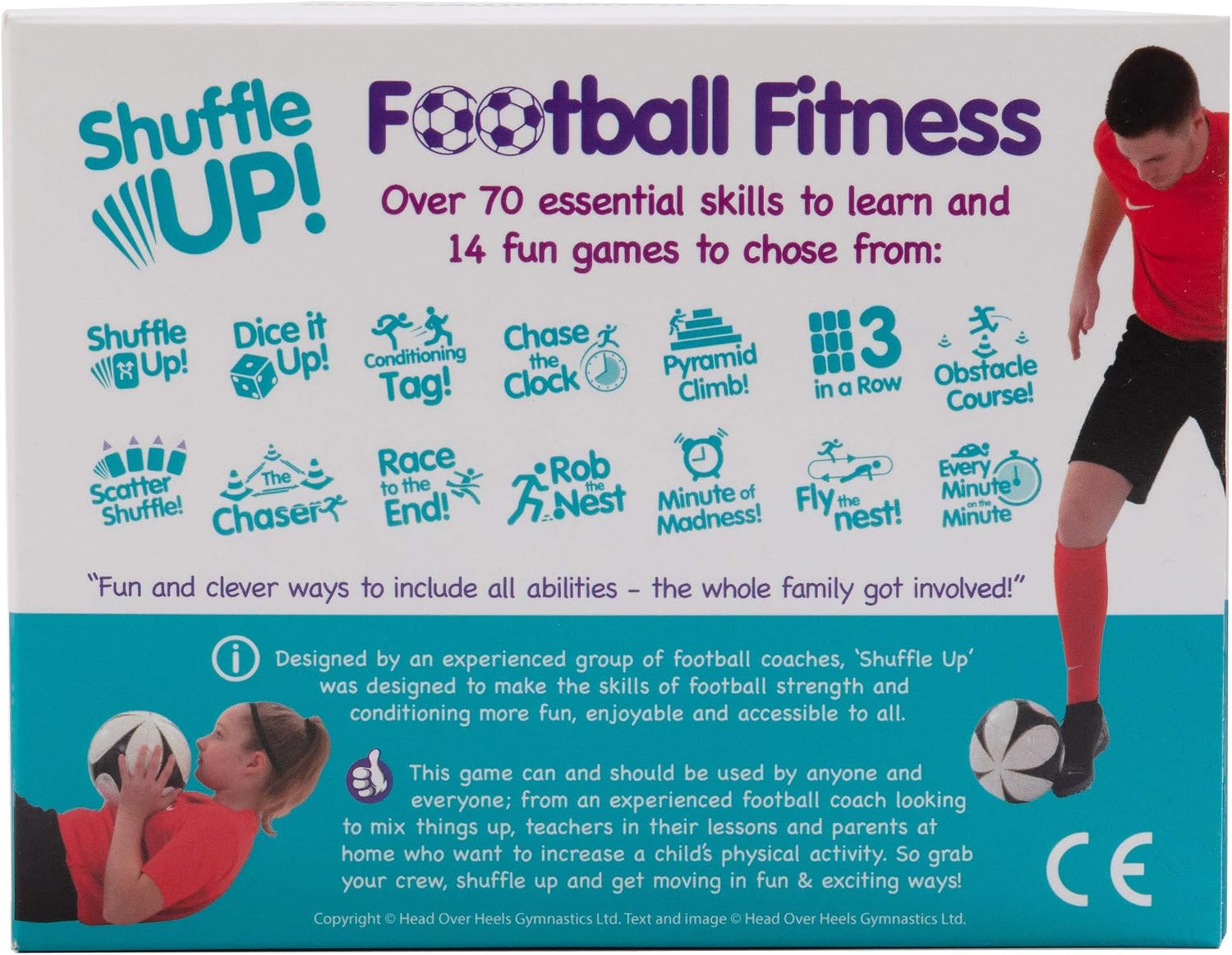 Shuffle Up Football Games, Family Soccer Games with 70+ Fun & Active Fitness Workout Cards, Training Equipment Aid - Image 3