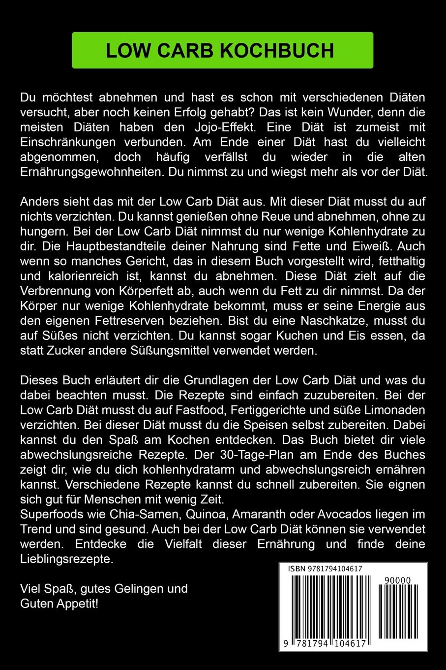 [- Low Carb Kochbuch: Das große Rezeptbuch mit über 120 leckeren Rezepten - Gesund ern&a