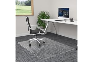 100pointONE Office Chair Mat for Carpet- 36" x 48" Studded Desk Chair Mat for Low Pile Carpeted Floors, Plastic Floor Mat for Office Chair Over Carpet