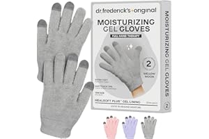 DR. FREDERICK'S ORIGINAL Dr. Frederick’s Original Moisturizing Gel Gloves – Deep Moisturizing and Fast Relief for Dry Hands – Touchscreen-Friendly – Mango Butter, Shea Butter, Jojoba, & Coconut Oil (Mellow Moon)