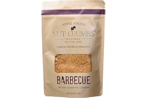 APPEL FOODS NUT CRUMBS NATURAL GLUTEN-FREE A BREAD CRUMB ALTERNATIVE Appel Foods - Nut Crumbs - Bread Crumb Alternative - Gluten Free - Sugar Free - Low Carb - Low Sodium - Raw, Premium Nuts - New Flavors (Barbecue)