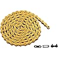 Bike Chain Single-Speed, Bicycle Chain 1 Speed, 1/2 × 1/8 inch,Golden (116L)