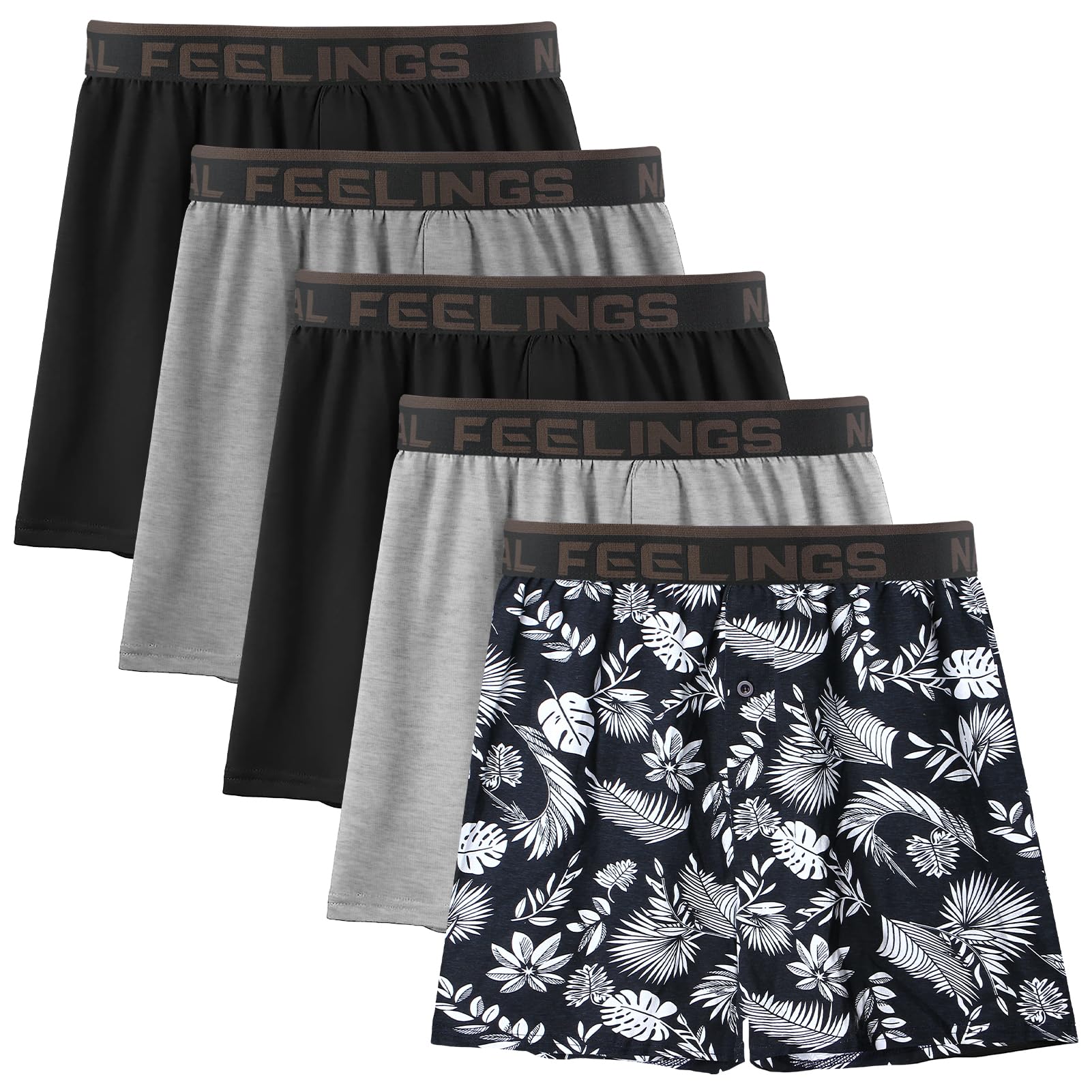Photo 1 of InPosh Mens Boxers Shorts Mens Cotton Boxers for Men Knit Underwear for Men Printing L