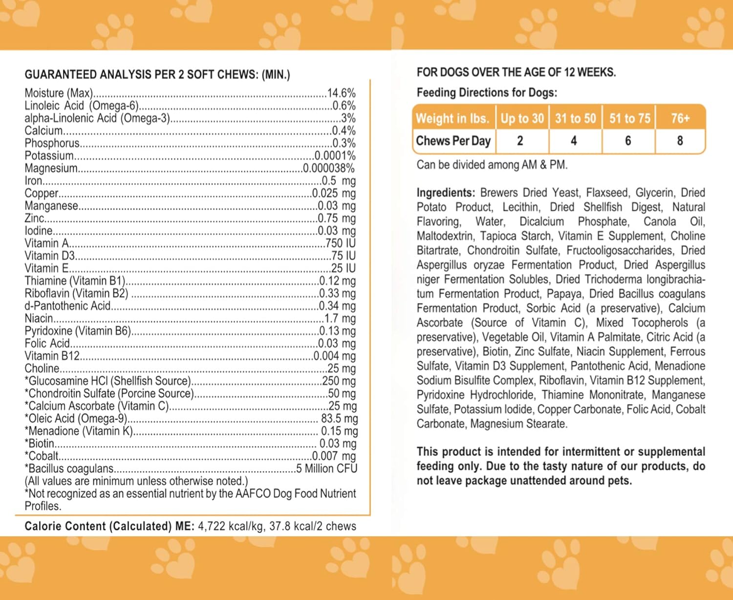 NEXPAW Multivitamins for Dogs. All-in-One Daily Dog Vitamins and Supplements for Joints, Immune System, Digestion, Skin & Coat. 120 Wheat Free Soft Chews : Pet Supplies