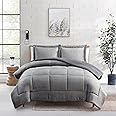 Sweet Home Collection Queen 3 Piece Sherpa Comforter Set - Plush Bedding Ensemble with Soft Sherpa Texture and Coordinated Shams for Supreme Bedroom Comfort, Queen, Gray