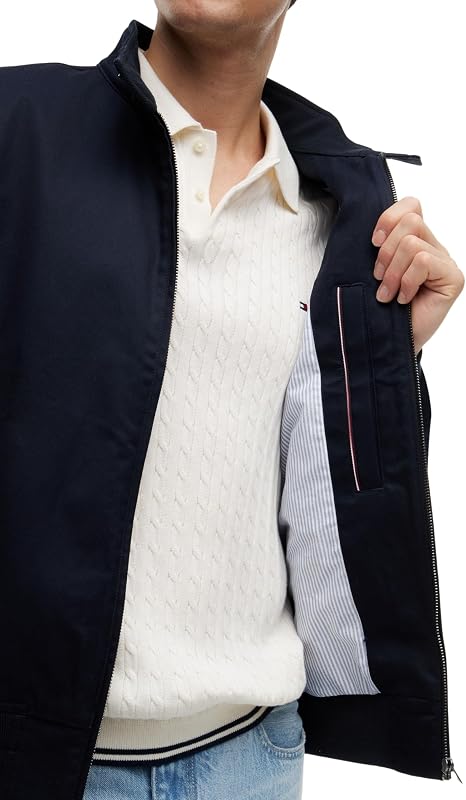 Veste classique Harrington MW0MW43468 pour homme, bleu (Desert Sky), M