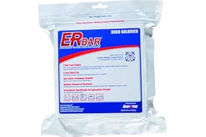 TEAR MENDER ER Emergency Ration 3600 Calorie Food Bar for Survival Kits and Disaster Preparedness, Single Bar, 1B, White