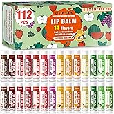 Yopela 112 Pack Lip Balm Bulk with Vitamin E and Coconut Oil, Lip Care Product, Moisturizing Soothing Chapped Lips,Valentine'