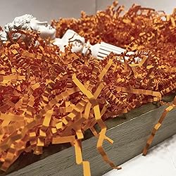 2LB Light Orange Crinkle Cut Paper Shred