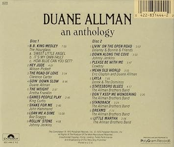 Anthology Duane Allman Amazon De Musik Duane allman style solo  slow blues . anthology duane allman amazon de musik