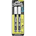 SHARPIE Chalk Marker, Wet Erase Markers, White, 2 Count