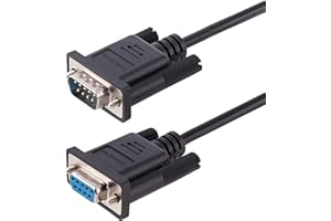 StarTech.com 3m RS232 Serial Null Modem Cable, Crossover Serial Cable w/Al-Mylar Shielding, DB9 Serial COM Port Cable Female 