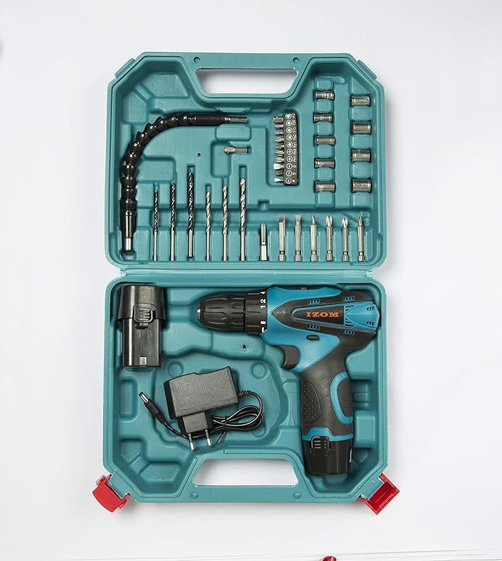 IZOM 12v Cordless Drill Set(Set of 38 in Blow Mould Case) Dealsheaven