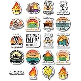 20 Pack It's Fine I'm Fine Everything is Fine Premium qaulity Vinyl Sticker Decal for Car Truck Laptop Truck Bumper Bike Mirror Window Skateboard Wall Cell (2 inch)