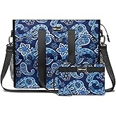 TOPDesign Utility Water Resistant Tote Bag with 22 Pockets, Top Zipper Closure & Thick Bottom Support, for Working Women