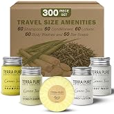 Terra Pure Hotel Toiletries, Shampoo &amp; Conditioner Amenity Set, 300-Piece | Travel Size Guest Amenities, Hospitality Supplies, Hotels, Resorts, hotel room essentials, guest bathroom supplies, motels