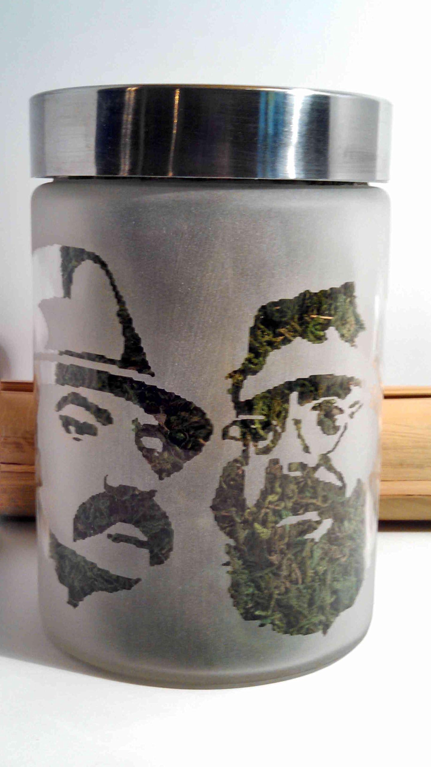 Hippies Large Stash Jar, Edibles Canister, Cultivators and Dispensary Storage Jar 6.5"T x 4"W