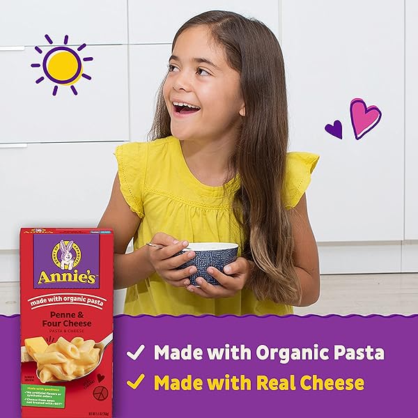 ANNIE’S FOUR CHEESE MACARONI AND CHEESE, 5.5 OZ