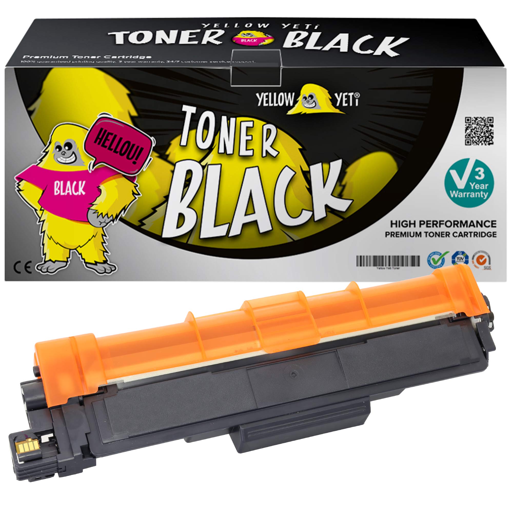 YELLOW YETI TN423BK TN-423 BK (6,500 Pages) 2 Compatible Black Toner Cartridges for use with Brother HL-L8260CDW HL-L8360CDW HL-L9310CDW MFC-L8690CDW MFC-L8900CDW DCP-L8410CDW DCP-L8410CDN