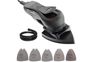 MAXXT Detail Sander, R7310, Mouse Sander with Efficient Dust Collection System, Compact Electric Sander with Multi-Function Hand Sander for Woodworking(Black)