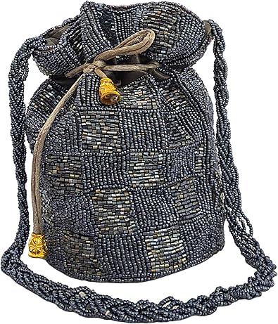 drawstring evening bag