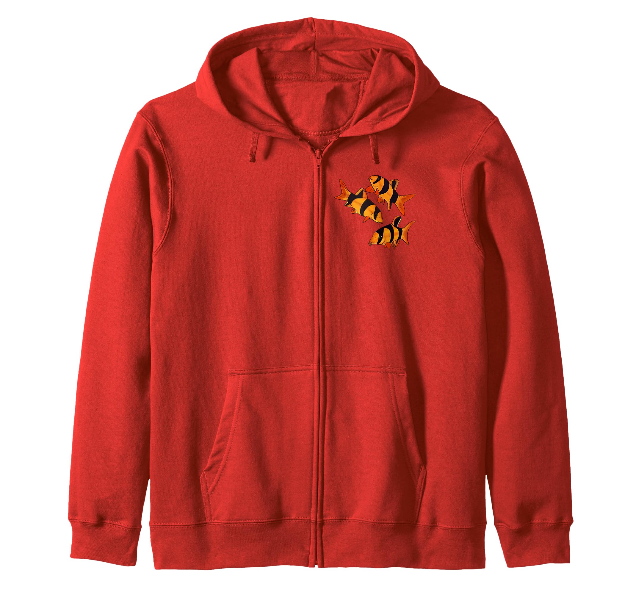 Clown loach fish aquarium design-tiger botia Zip Hoodie