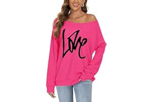 Womens Off The Shoulder Tops Long Sleeve Pullover Sweatshirt Sweater Causal Loose Blouse Tunic Shirt