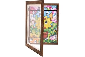 FITOUWAY Kids Art Frame, Changeable Kids Artwork Front Opening Frames, Artwork Display Storage A4 Picture for Children Art Projects,Holds 50 pcs, 3D Pictures,Crafts, Hanging Art, Portfolio