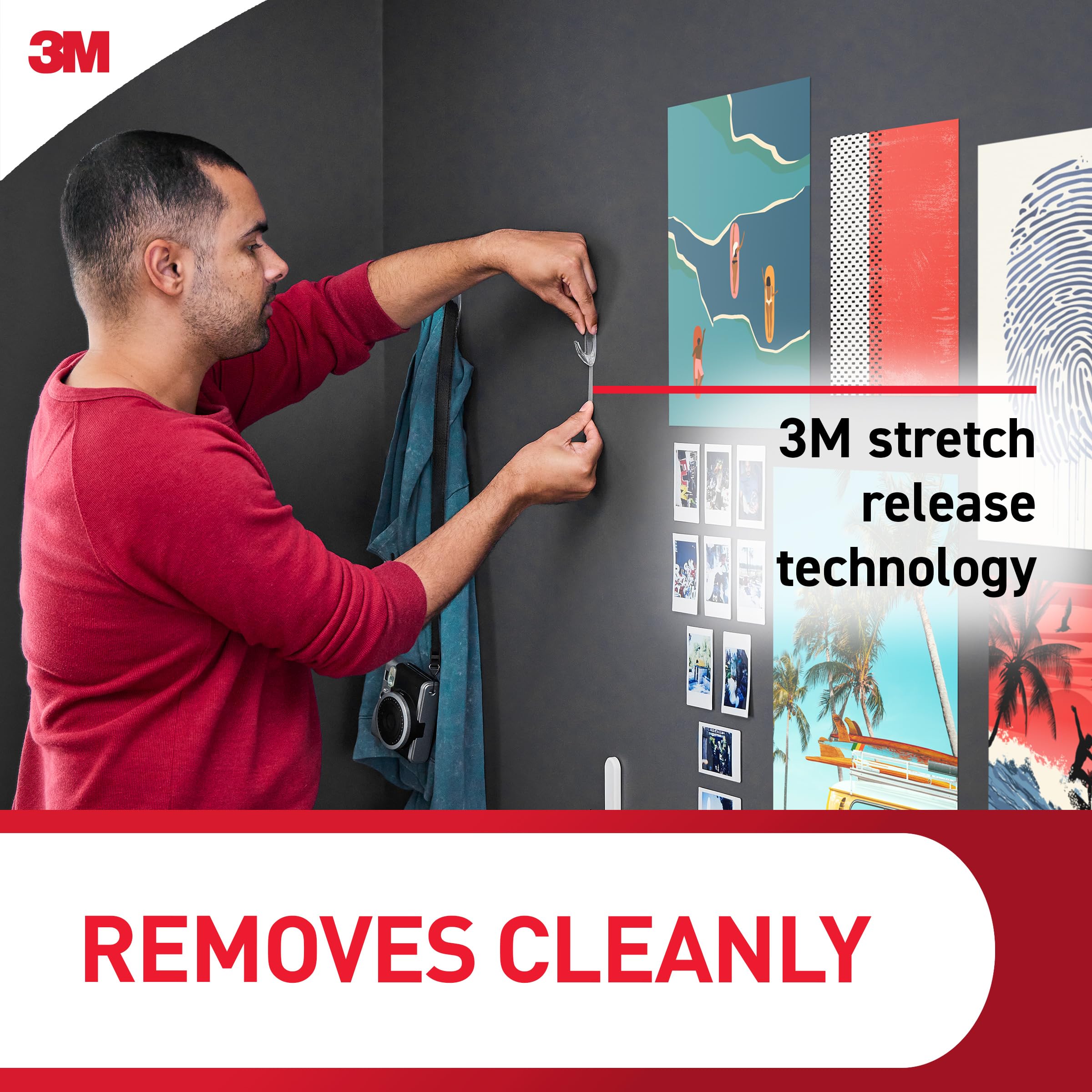 Command Medium Clear Wall Hooks, 7 Wall Hooks and 12 Command Strips, Damage-Free Hanging with Adhesive, Great for Hanging Home Decor, Holds up to 2 lb