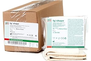 LOHMANN & RAUSCHER tg shape Shaped Tubular Bandage, Below the Knee Medical Compression Wrap for the Calf, Ankle, & Foot, Seamless Stockinette Tube for Retention, Lymphedema, & Swelling, Size Large, Box of 10