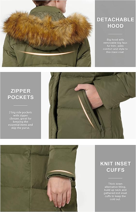 yuna maxi fur down jacket